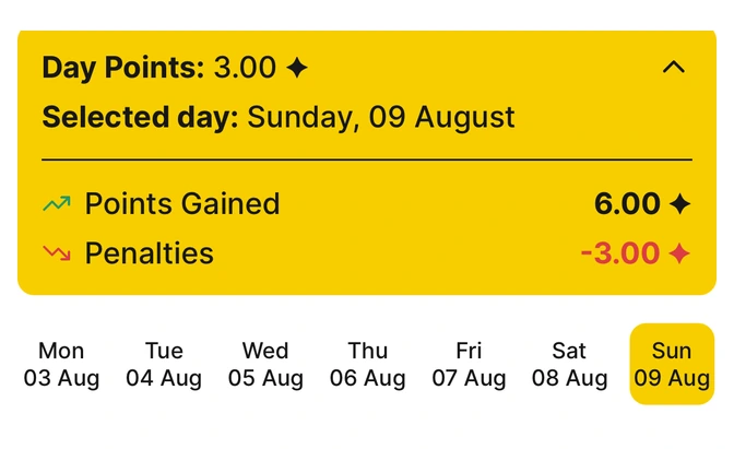 Habit Bank penalty system