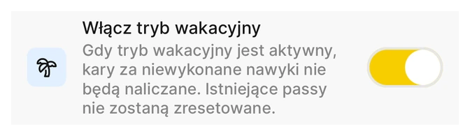 Tryb wakacyjny w Habit Bank