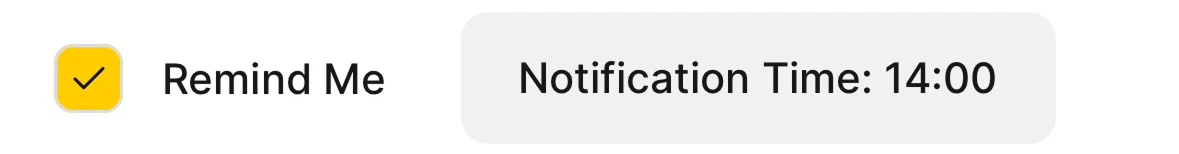 Habit Bank notification settings